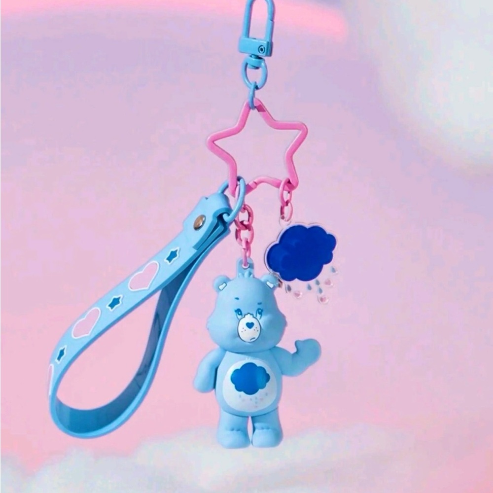 Care Bears Grumpy Bear Blue Keychain Lanyard Cloud Star